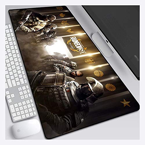 Mauspad Rainbow Six Belagerung 900X400mm Mauspad, Speed ​​Gaming Mauspad, Extended XXL große Mausmatte mit 3mm starker Basis, für Notebooks, PC, E von Hemore