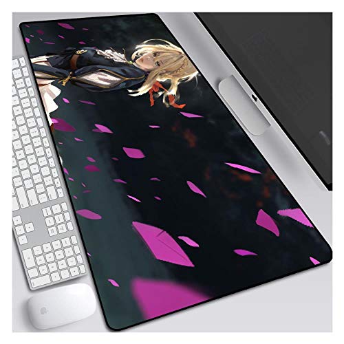 Mauspad Violet Evergarden Speed ​​Gaming Mauspad, 800X300mm Mauspad, Erweitertes XXL großes Mousemat mit 3mm starker Basis, Perfekte Präzision und Geschwindigkeit, G von IGIRC