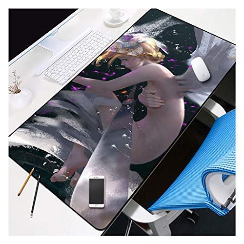 Mauspad wlop Geist-Blatt-Geschwindigkeits-Spiel Mauspad |XXL Mousepad | 800 x 300mm Großformat | 3 mm Dicke Basis | Perfekte Präzision und Geschwindigkeit, E von IGIRC