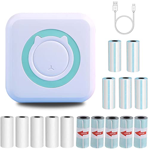 IGRARK Pocket Thermodrucker, Multifunktion Mini Fotodrucker, Bluetooth Drucker Beschriftungsgerät, USB Taschen Label Drucker mit 15 Rollen Druckerpapier Kompatibel mit Android- und iOS-System IGRARK Pocket Thermodrucker, Multifunktion Mini Fotodrucker, Bluetooth Drucker Beschriftungsgerät, USB Taschen Label Drucker mit 15 Rollen Druckerpapier Kompatibel mit Android- und iOS-System von IGRARK