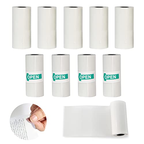Thermorollen Transparentes, 10 Rollen Thermopapier für Kinder Mobiler Fotodrucker, Selbstklebend Thermische Aufkleber Mini Thermal Pinter Papier, 57 x 25 mm (Transparent) von IGRARK