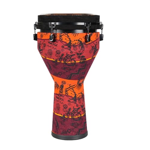 10/12 Zoll Afrikanische Trommel Aus Massivem Holz, Laminiert, Professionelles Tamburin Für Erwachsene Afrikanische Trommel Instrument (Color : 12 inches) von IHNXIOFEI
