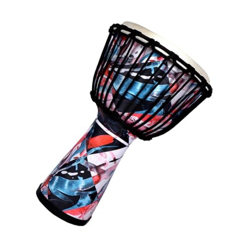 10-Zoll-afrikanische Trommel Für Erwachsene, Professionelles Tamburin-Performance-afrikanisches Tamburin-Instrument Afrikanische Trommel Instrument (Color : F) von IHNXIOFEI