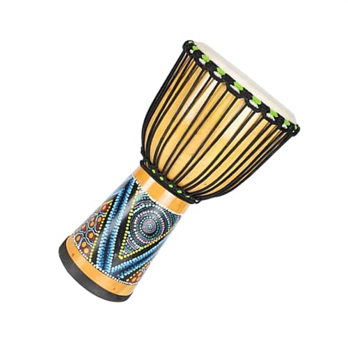 12-Zoll-Handtrommel Aus Ziegenleder, Traditionelles Afrikanisches Djembe-Schlaginstrument Afrikanische Trommel Instrument (Color : B) von IHNXIOFEI