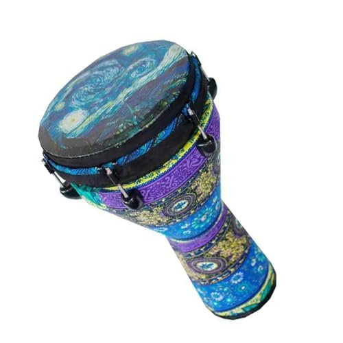 12 Zoll Verstellbarer PVC-Körper, Afrikanische Trommel Für Erwachsene, Kunstleder, Trommelfell, Handtrommel Afrikanische Trommel Instrument (Color : E) von IHNXIOFEI