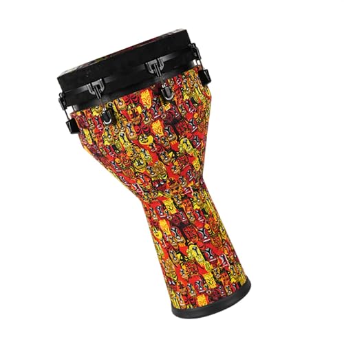 12-Zoll-afrikanische Trommel Aus Massivem Holz, Laminierte Afrikanische Trommel Für Erwachsene, Traditionelle Afrikanische Handtrommel Afrikanische Trommel Instrument (Color : A) von IHNXIOFEI