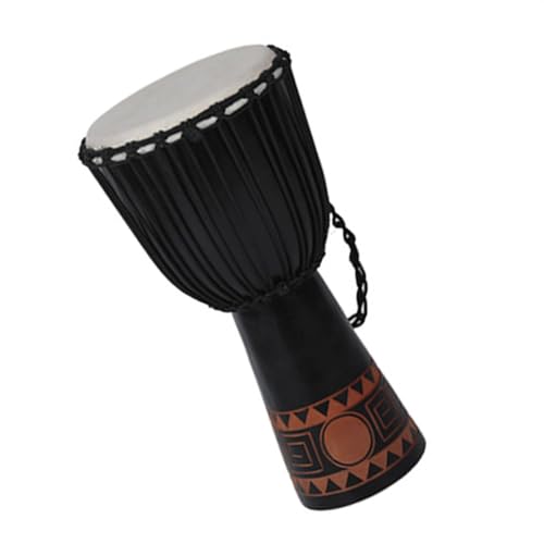 12-Zoll-afrikanische Trommel Aus Massivem Holz, Schaffell-Trommelhaut, Handtrommel, Schlaginstrument Afrikanische Trommel Instrument (Color : B) von IHNXIOFEI