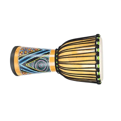 13 Zoll Afrikanische Trommel Aus Ziegenleder, Handtrommel, Traditionelles Djembe-Schlaginstrument Afrikanische Trommel Instrument (Color : A) von IHNXIOFEI