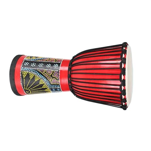 13 Zoll Afrikanische Trommel Aus Ziegenleder, Handtrommel, Traditionelles Djembe-Schlaginstrument Afrikanische Trommel Instrument (Color : C) von IHNXIOFEI