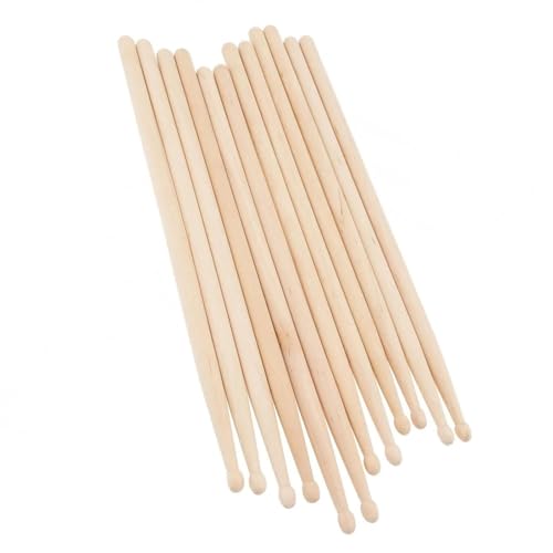 6 Paar Klassische, Langlebige 5A-Drumsticks Aus Ahornholz Für Jazz-Drum-Übungs-Drumsticks Schlagzeug Sticks Set von IHNXIOFEI