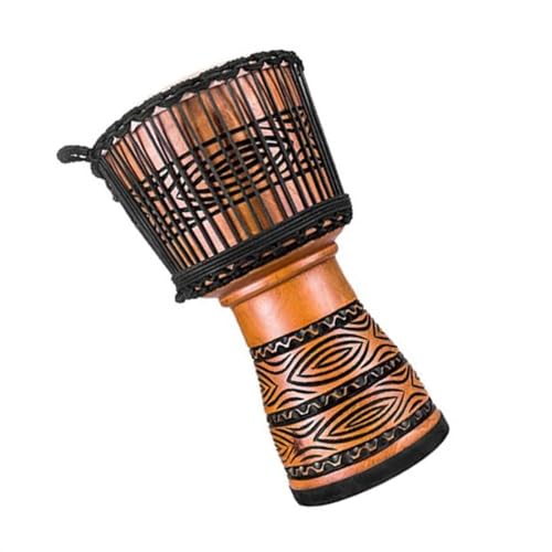 8-Zoll-afrikanische Trommel Für Professionelle Performance, Afrikanisches Tamburin Aus Mahagoni Und Schaffell Afrikanische Trommel Instrument (Color : B) von IHNXIOFEI