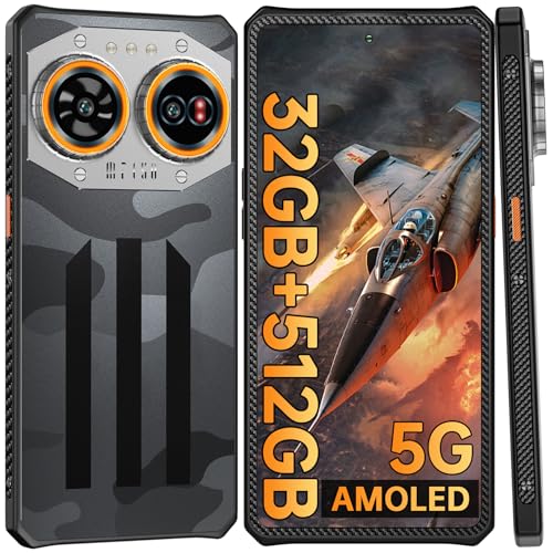 IIIF150 Air 2 Ultra Outdoor Handy 5G, 32(16+16) GB+512GB, 6.78" AMOLED/120Hz Outdoor Smartphone Ohne Vertrag, 108MP+64MP Nachtsicht, 5000mAh/65W, Android13 Rugged Baustellenhandy, Dual 5G SIM/NFC/OTG von IIIF150