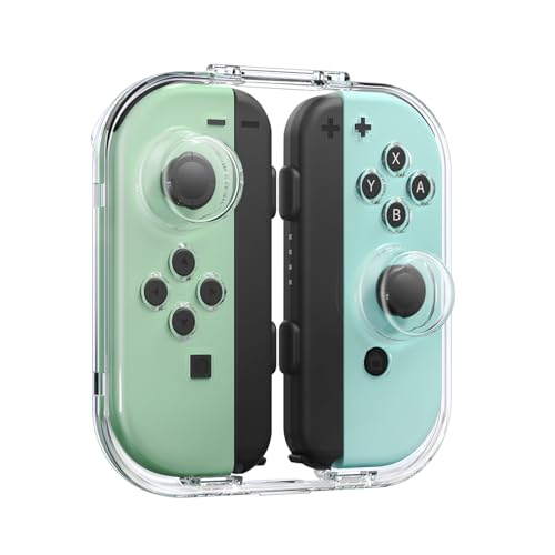 IINE Aufbewahrungsbox für Joy-Con, Tragbare Staubdichte Schutzbox Kompatibel mit Nintendo Switch Joy-Con, Switch/OLED PC Transparent Shell Case mit Magnetverschluss von IINE