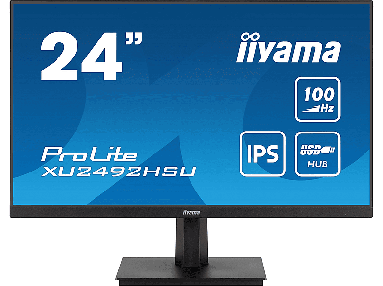 IIYAMA ProLite XU2492HSU-B6 23,8 Zoll Full-HD Business Monitor (0,4 ms Reaktionszeit, 100 Hz) von IIYAMA
