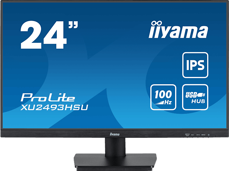 IIYAMA ProLite XU2493HSU-B6 23,8 Zoll Full-HD Business Monitor (1 ms Reaktionszeit, 100 Hz) von IIYAMA