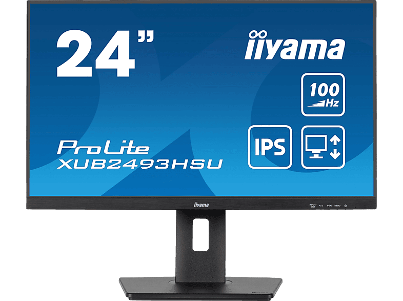 IIYAMA ProLite XUB2493HSU-B6 23,8 Zoll Full-HD Business Monitor (1 ms Reaktionszeit, 100 Hz) von IIYAMA