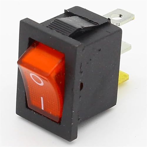 1 Stück Mini 3 Pin Dashboard On Off Position Rocker Switch Illuminated Spst With Light (Color : Red) von IJEKINNE
