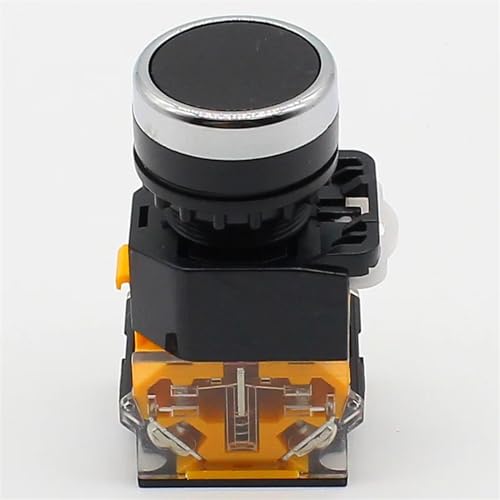 22mm Momentan-Drucktastenschalter 1NO+1NC 1St (Color : Black) von IJEKINNE