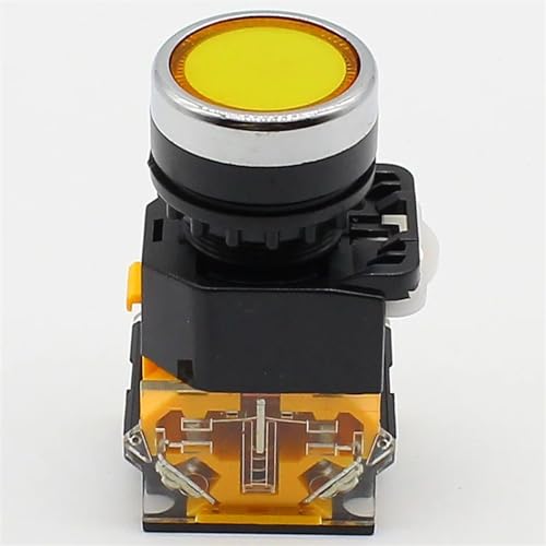 22mm Momentan-Drucktastenschalter 1NO+1NC 1St (Color : Yellow) von IJEKINNE