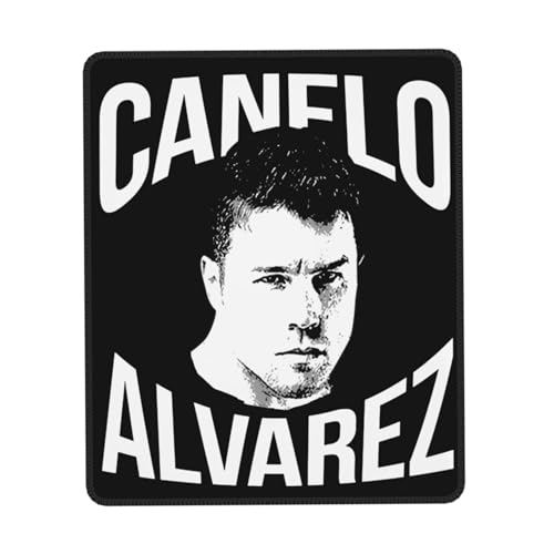 IJHRSFDST Canelo Boxer Alvarez Mauspad, rutschfeste Gummiunterseite, genähtes Box-Themen-Zubehör, Geschenke für Büro und Gamer, 17,8 x 21,8 cm IJHRSFDST Canelo Boxer Alvarez Mauspad, rutschfeste Gummiunterseite, genähtes Box-Themen-Zubehör, Geschenke für Büro und Gamer, 17,8 x 21,8 cm von IJHRSFDST