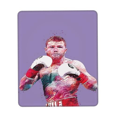 IJHRSFDST Canelo Boxer Alvarez Mauspad, rutschfeste Gummiunterseite, genähtes Box-Themen-Zubehör, Geschenke für Büro und Gamer, 17,8 x 21,8 cm IJHRSFDST Canelo Boxer Alvarez Mauspad, rutschfeste Gummiunterseite, genähtes Box-Themen-Zubehör, Geschenke für Büro und Gamer, 17,8 x 21,8 cm von IJHRSFDST