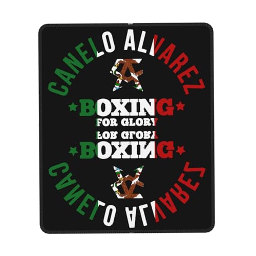 IJHRSFDST Canelo Boxer Alvarez Mauspad, rutschfeste Gummiunterseite, genähtes Box-Themen-Zubehör, Geschenke für Büro und Gamer, 21,1 x 26,2 cm IJHRSFDST Canelo Boxer Alvarez Mauspad, rutschfeste Gummiunterseite, genähtes Box-Themen-Zubehör, Geschenke für Büro und Gamer, 21,1 x 26,2 cm von IJHRSFDST