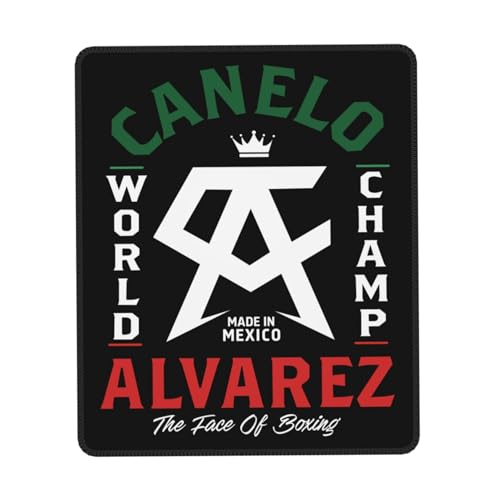 IJHRSFDST Canelo Boxer Alvarez Mauspad, rutschfeste Gummiunterseite, genähtes Box-Themen-Zubehör, Geschenke für Büro und Gamer, 21,1 x 26,2 cm IJHRSFDST Canelo Boxer Alvarez Mauspad, rutschfeste Gummiunterseite, genähtes Box-Themen-Zubehör, Geschenke für Büro und Gamer, 21,1 x 26,2 cm von IJHRSFDST