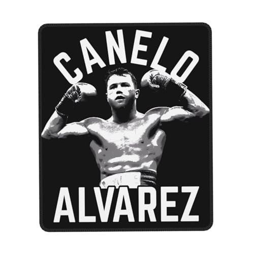 IJHRSFDST Canelo Boxer Alvarez Mauspad, rutschfeste Gummiunterseite, genähtes Box-Themen-Zubehör, Geschenke für Büro und Gamer, 25,4 x 30,5 cm IJHRSFDST Canelo Boxer Alvarez Mauspad, rutschfeste Gummiunterseite, genähtes Box-Themen-Zubehör, Geschenke für Büro und Gamer, 25,4 x 30,5 cm von IJHRSFDST