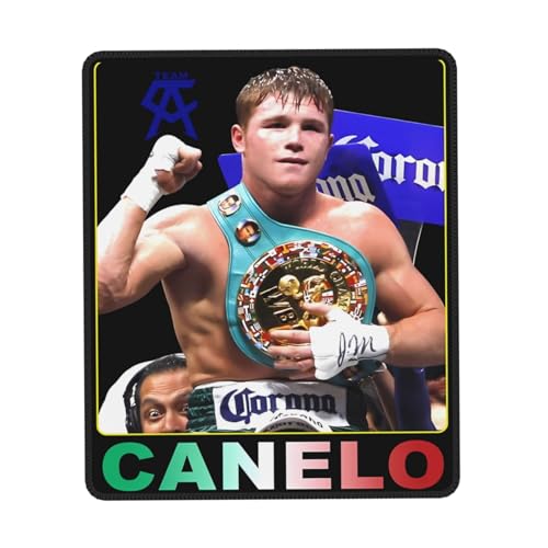IJHRSFDST Canelo Boxer Alvarez Mauspad, rutschfeste Gummiunterseite, genähtes Box-Themen-Zubehör, Geschenke für Büro und Gamer, 25,4 x 30,5 cm IJHRSFDST Canelo Boxer Alvarez Mauspad, rutschfeste Gummiunterseite, genähtes Box-Themen-Zubehör, Geschenke für Büro und Gamer, 25,4 x 30,5 cm von IJHRSFDST