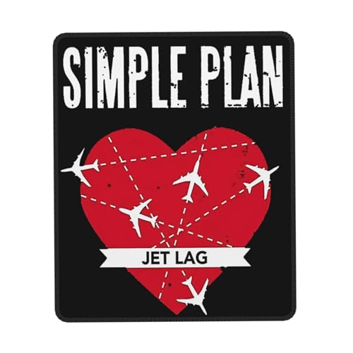 IJHRSFDST Simple Rock Band Plan Gaming-Mauspad - Mehrere Größen Gummiunterseite Mauspad mit verriegelten Kanten, rutschfeste Schreibtischunterlage für Bürogamer, 25,4 x 30,5 cm von IJHRSFDST