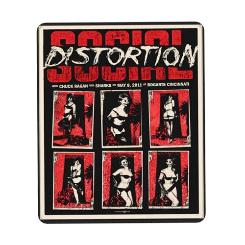 IJHRSFDST Social Rock Iś-tor*tioň Mauspad mit Gummischlosskante, rutschfest, Vintage-Rockband-Grafik-Mauspad, Bürospiel, E-Sport-Pad, Fan-Geschenk, 17,8 x 21,8 cm IJHRSFDST Social Rock Iś-tor*tioň Mauspad mit Gummischlosskante, rutschfest, Vintage-Rockband-Grafik-Mauspad, Bürospiel, E-Sport-Pad, Fan-Geschenk, 17,8 x 21,8 cm von IJHRSFDST