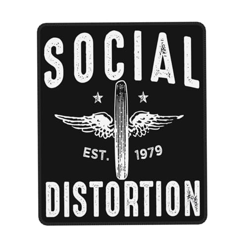 IJHRSFDST Social Rock Iś-tor*tioň Mauspad mit Gummischlosskante, rutschfest, Vintage-Rockband-Grafik-Mauspad, Bürospiel, E-Sport-Pad, Fan-Geschenk, 20,1 x 24,1 cm IJHRSFDST Social Rock Iś-tor*tioň Mauspad mit Gummischlosskante, rutschfest, Vintage-Rockband-Grafik-Mauspad, Bürospiel, E-Sport-Pad, Fan-Geschenk, 20,1 x 24,1 cm von IJHRSFDST