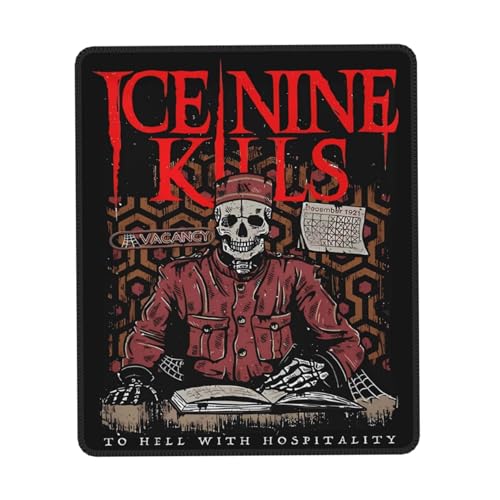 Mousepad Nine-9 Kills Music Band Multi-Size Rubber Edge Mauspad – Gaming- oder Schreibtischunterlage, individuelles Band-Design für Fans von Metal und Horror, 17,8 x 21,8 cm von IJHRSFDST