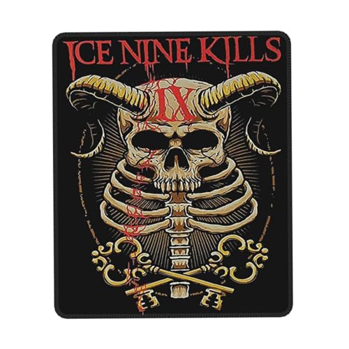 Mousepad Nine-9 Kills Music Band Multi-Size Rubber Edge Mauspad – Gaming- oder Schreibtischunterlage, individuelles Band-Design für Fans von Metal und Horror, 25,4 x 30,5 cm von IJHRSFDST
