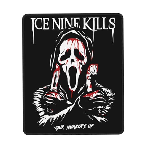 Mousepad Nine-9 Kills Music Band Multi-Size Rubber Edge Mauspad – Gaming- oder Schreibtischunterlage, individuelles Band-Design für Fans von Metal und Horror, 25,4 x 30,5 cm von IJHRSFDST