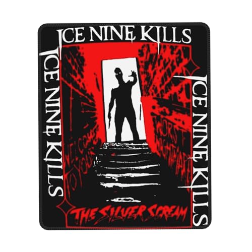 Mousepad Nine-9 Kills Music Band Multi-Size Rubber Edge Mauspad – Gaming- oder Schreibtischunterlage, individuelles Band-Design für Fans von Metal und Horror, 25,4 x 30,5 cm von IJHRSFDST