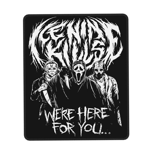 Mousepad Nine-9 Kills Music Band Multi-Size Rubber Edge Mauspad – Gaming- oder Schreibtischunterlage, individuelles Band-Design für Fans von Metal und Horror, 25,4 x 30,5 cm von IJHRSFDST