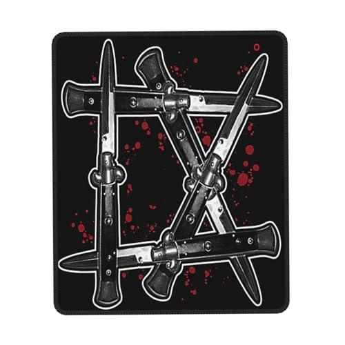 Mousepad Nine-9 Kills Music Band Multi-Size Rubber Edge Mauspad – Gaming- oder Schreibtischunterlage, individuelles Band-Design für Fans von Metal und Horror, 25,4 x 30,5 cm von IJHRSFDST