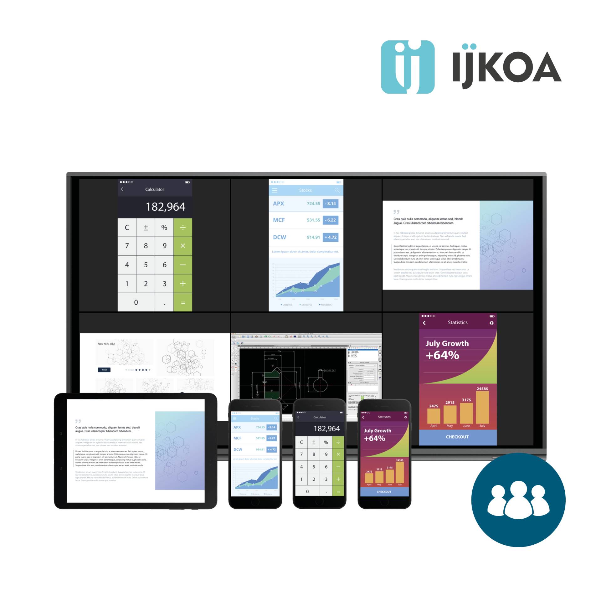 IJKOA 75 Pro MFP 4K, Android 11, 8GB, inkl. Wandhalterung (Speditionsversand) von IJKOA