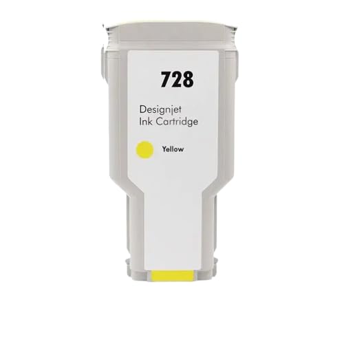 IJOSADON Kompatible magnetische Tintenpatrone Set 300 ml 130 ml Kompatibel mit 728 Kompatibel mit Designjet T730 T830 Tintenstrahldrucker(300ml Y) von IJOSADON