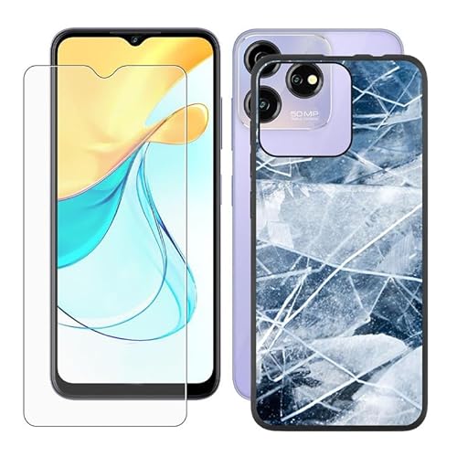 IJTYHF Hülle für ZTE Blade V50S (6.60 Zoll) Handyhülle Silikon Cases Weich Phone Case TPU Cover Protector Hüllen Black Bumper + Displayschutzfolie Gehärteter Film -Fragmente von IJTYHF