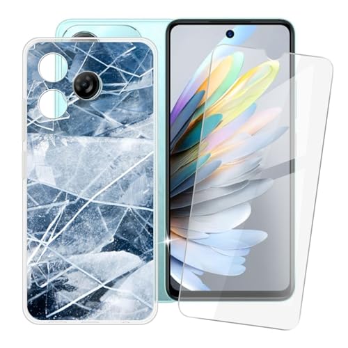 IJTYHF Hülle für zte Blade a75 4G (6.60 Zoll) Handyhülle Silikon Weich Phone Case TPU Cover Protector Hüllen Transparent Bumper+ Displayschutzfolie Gehärteter Film -sorglos von IJTYHF