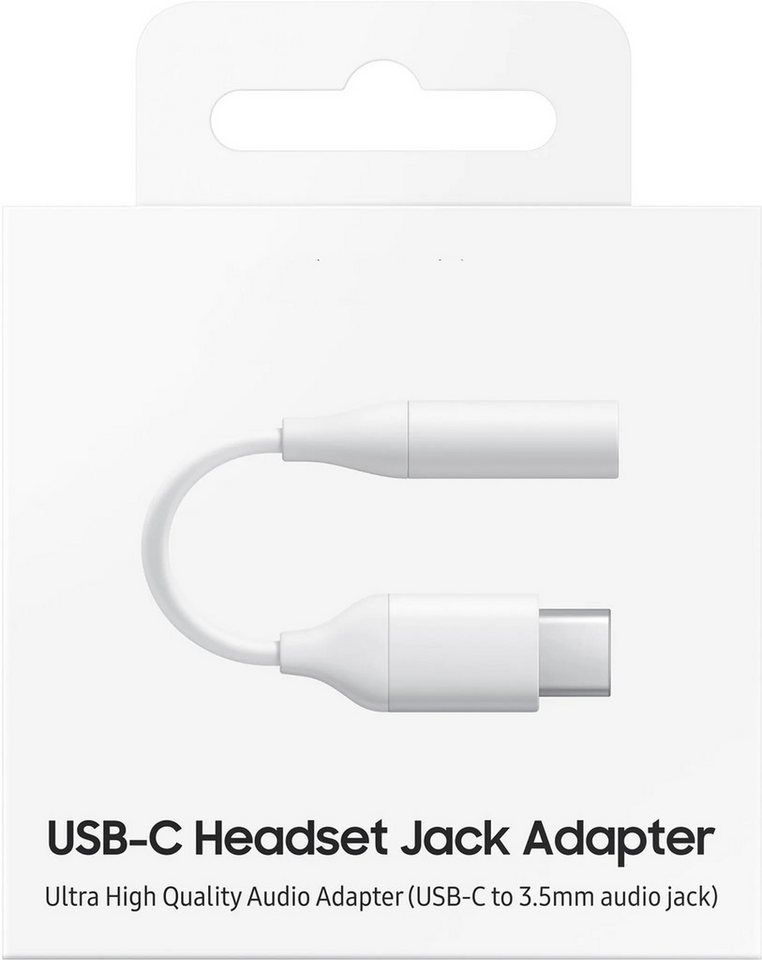 IK-Handelsgruppe EE-UC10JUWEGUS Adapter für Samsung Audio-Adapter USB-C zu 3,5-mm-Klinke, 10 cm, Weiß von IK-Handelsgruppe