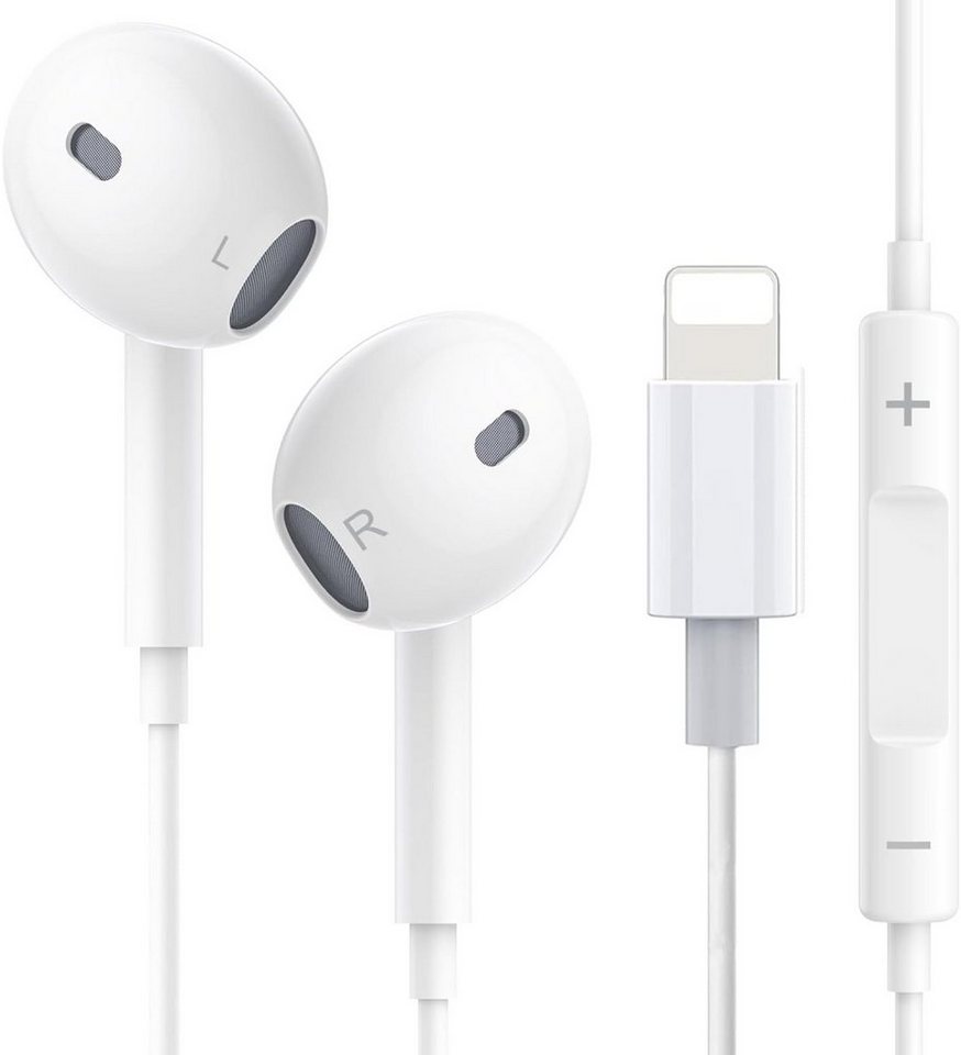 IK-Handelsgruppe In-Ear Kopfhörer Lightning Für Apple EarPods iPhone iPad Headset In-Ear-Kopfhörer (Lightning Anschluss, kabelgebunden, mit Kabel) von IK-Handelsgruppe
