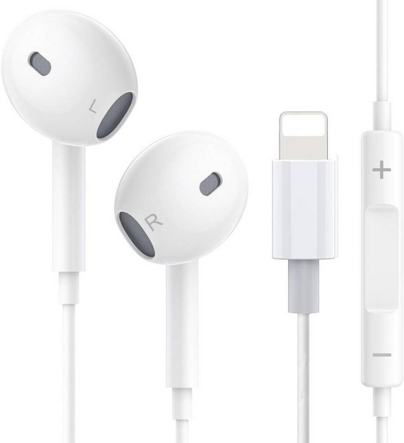 IK-Handelsgruppe In-Ear Lightning Kopfhörer Für Apple EarPods iPhone iPad Headset In-Ear-Kopfhörer (Ja, Lightning Anschluss) von IK-Handelsgruppe