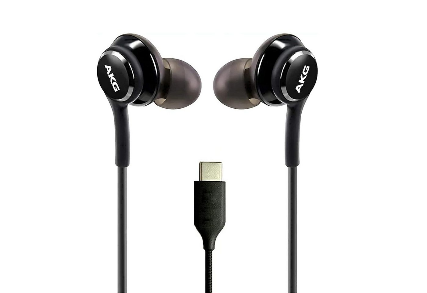 IK-Handelsgruppe Kopfhörer passend für Samsung, AKG GH59-15198A, In-Ear-Kopfhörer (USB-C, Stereo, Textilkabel, Schwarz) von IK-Handelsgruppe