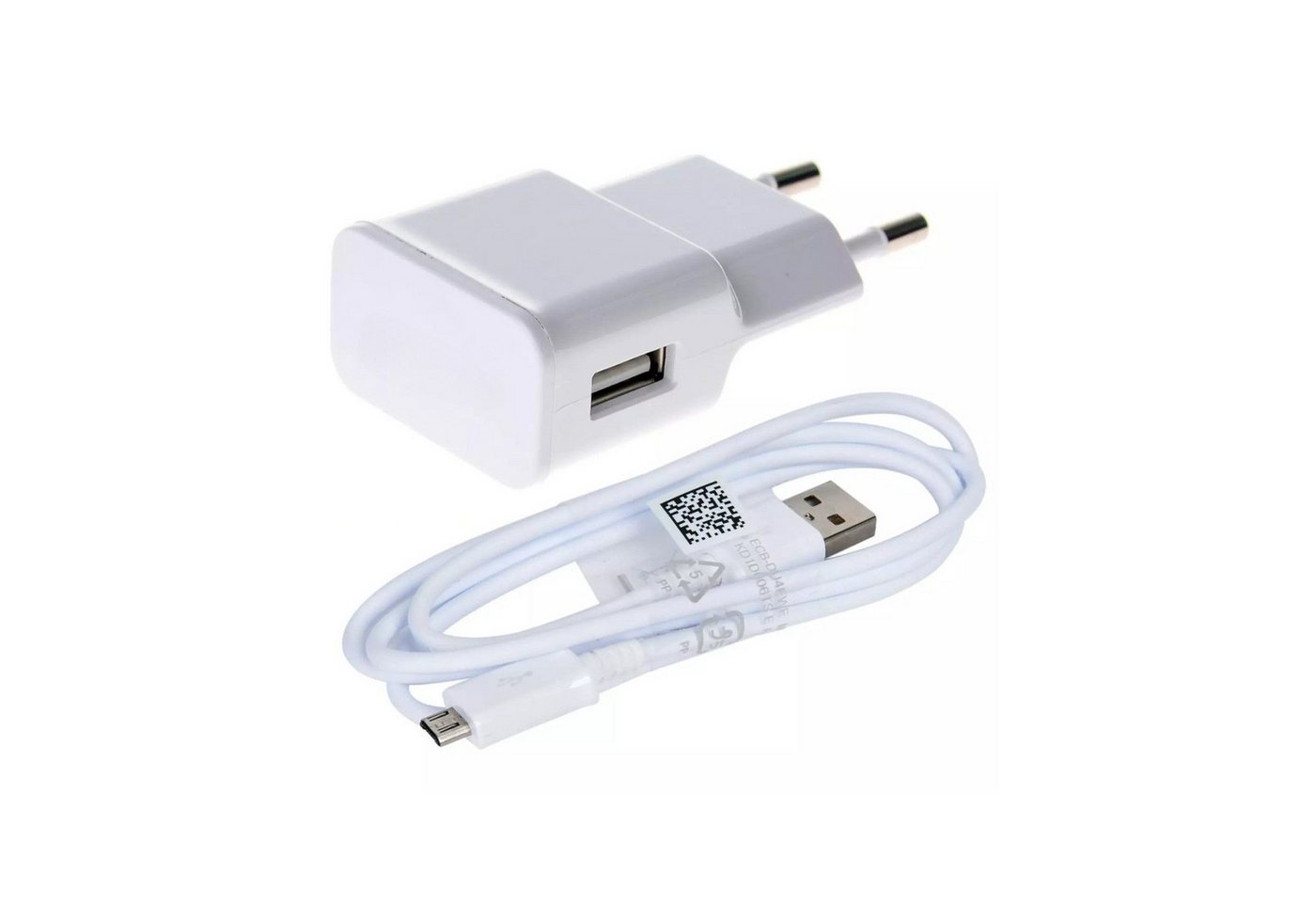 IK-Handelsgruppe Ladegerät + Ladekabel passend für Samsung, ETA-U90EWE, Smartphone-Ladegerät (Weiß, 2 Ampere, Micro USB) von IK-Handelsgruppe