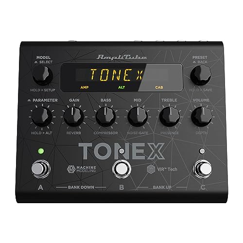 IK Multimedia TONEX Pedal Multi-Effekt-Pedal mit AI Machine Learning Technologie: Nachbildung von jedem Gitarrenverstärker, Gitarrenpedal, Distortion-Pedal, Overdrive-Pedal plus andere Gitarreneffekte von IK Multimedia