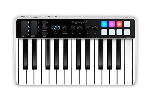 IK Multimedia iRig Keys I/O MIDI 25 - MIDI-Tastatur, tragbare Klaviertastatur, für Mac, iPhone und iPad, 25 Tasten, 8 Pads, Musikproduktionsstation, Software und Anwendungen von IK Multimedia