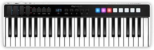 IK Multimedia iRig Keys I/O MIDI 49 - MIDI-Tastatur, tragbare Klaviertastatur, für Mac, iPhone und iPad, 49 Tasten, 8 Pads, Musikproduktionsstation, Software und Anwendungen von IK Multimedia